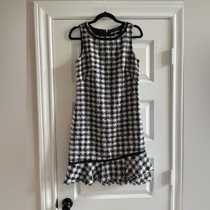 Karl Lagerfeld Black and White Tweed Mini Dress size 6
